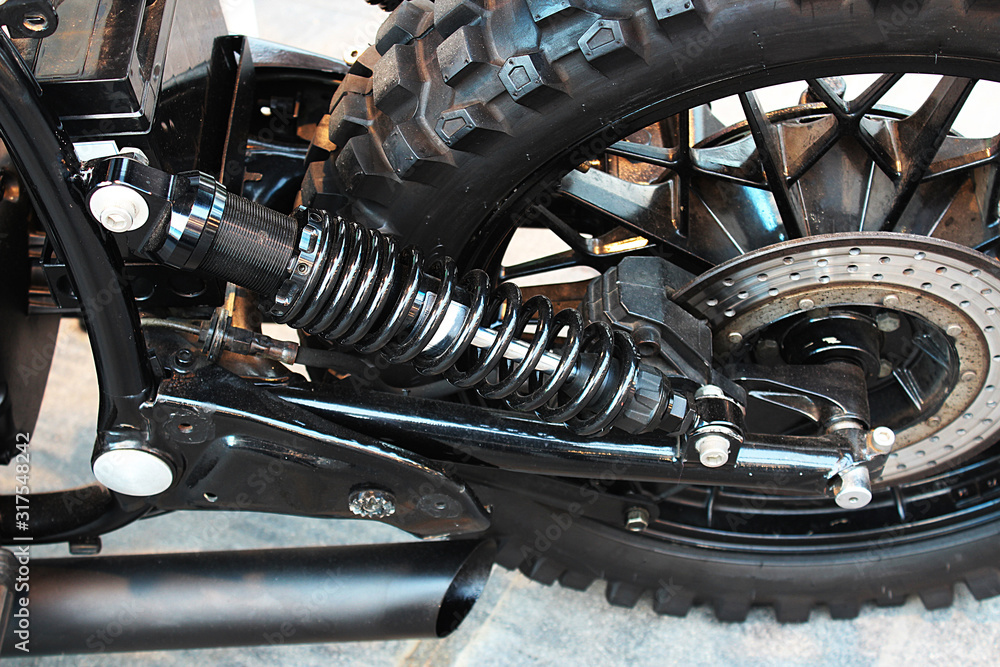 Obraz premium Big bike back shock up