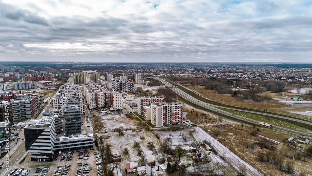 Perkunkiemis view from the drone