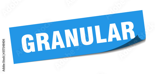 granular sticker. granular square sign. granular. peeler