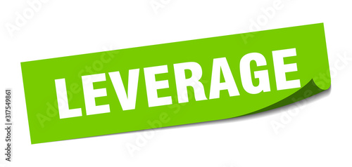 leverage sticker. leverage square sign. leverage. peeler
