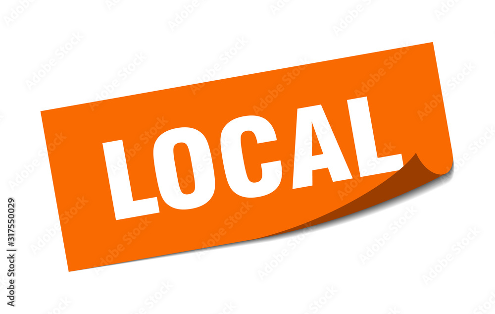local sticker. local square sign. local. peeler local sticker. local square sign. local. peeler