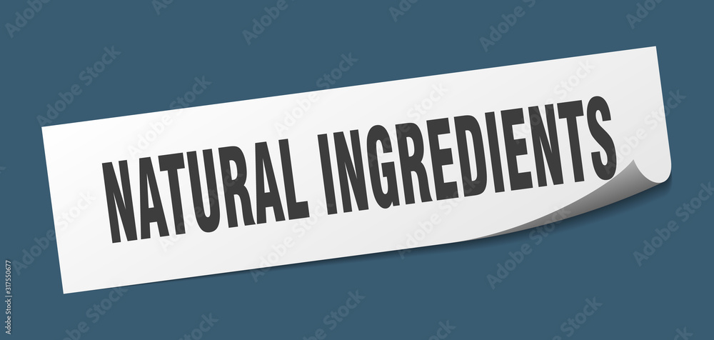 natural ingredients sticker. natural ingredients square sign. natural ingredients. peeler