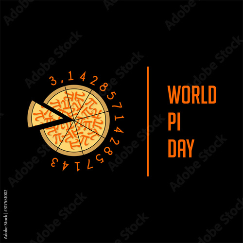 World Pi Day vector illustration