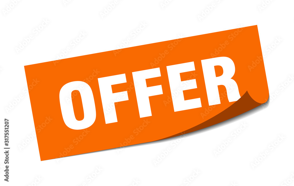 offer sticker. offer square sign. offer. peeler offer sticker. offer square sign. offer. peeler