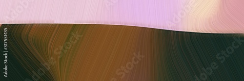 banner background graphic with contemporary waves illustration with old mauve, thistle and brown color
