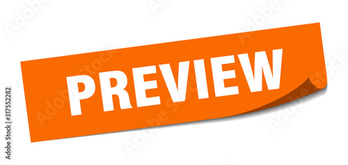 preview sticker. preview square sign. preview. peeler