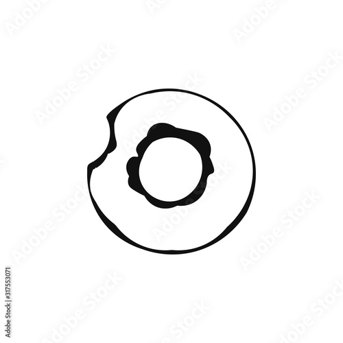 Donut Icon. Editable Vector EPS.