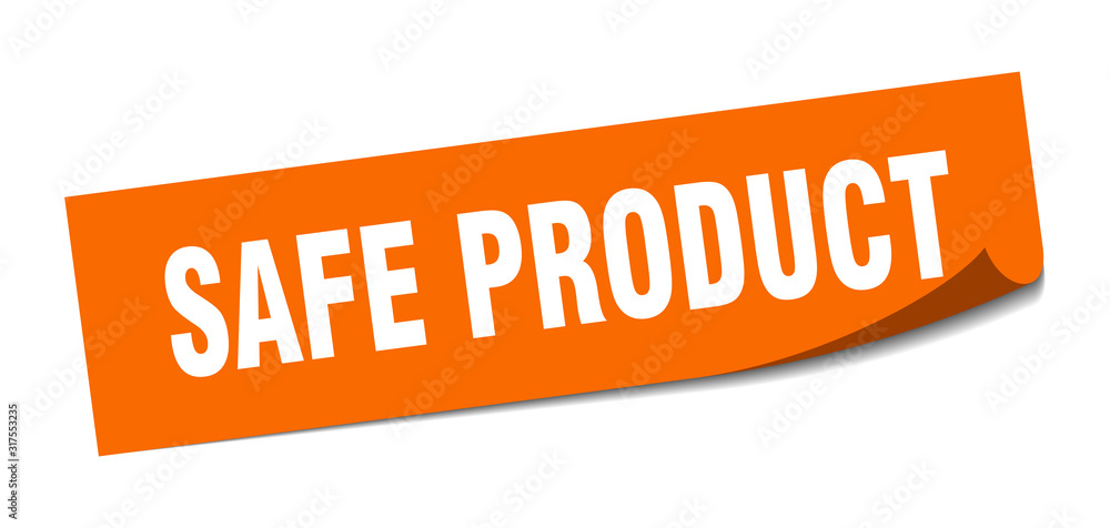 safe product sticker. safe product square sign. safe product. peeler safe product sticker. safe product square sign. safe product. peeler