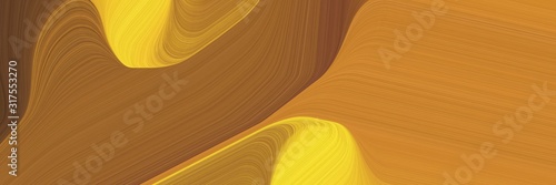 header background graphic with modern waves background design with coffee, bronze and vivid orange color
