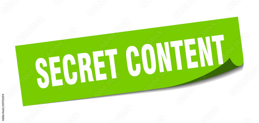 secret content sticker. secret content square sign. secret content. peeler secret content sticker. secret content square sign. secret content. peeler