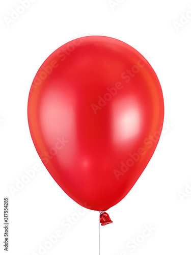 Obraz na płótnie Red balloon isolated with clipping path w salonie