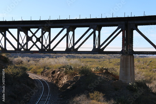 desert railway bridge crossing