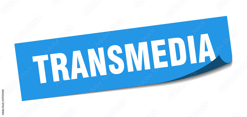 transmedia sticker. transmedia square sign. transmedia. peeler transmedia sticker. transmedia square sign. transmedia. peeler