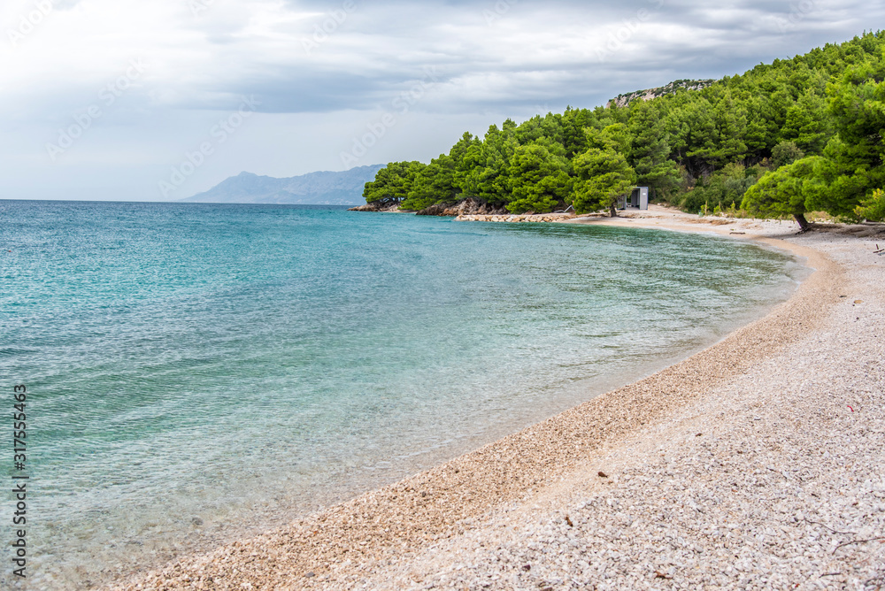 Beautiful Beach Near Makarska, Dalmatia, Croatia