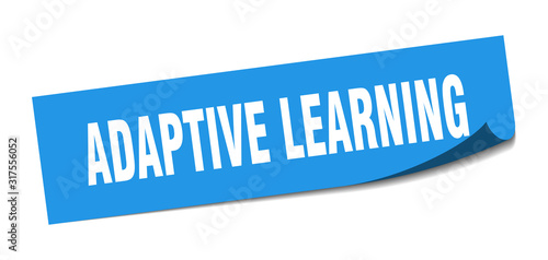 adaptive learning sticker. adaptive learning square sign. adaptive learning. peeler