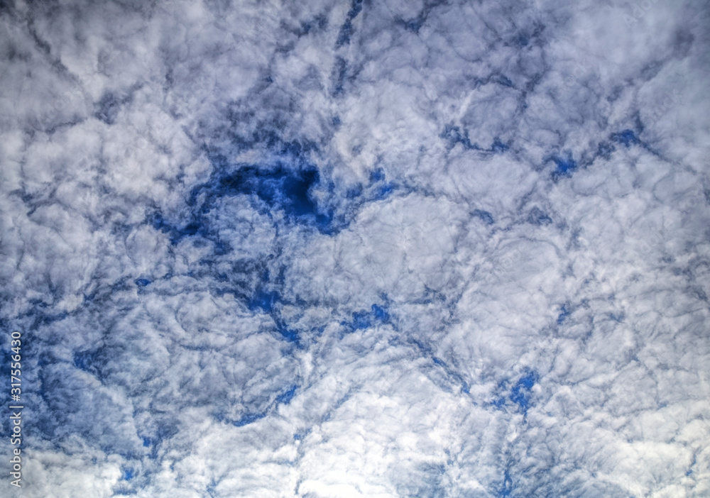 A background of clouds on blue sky A background of clouds on blue sky