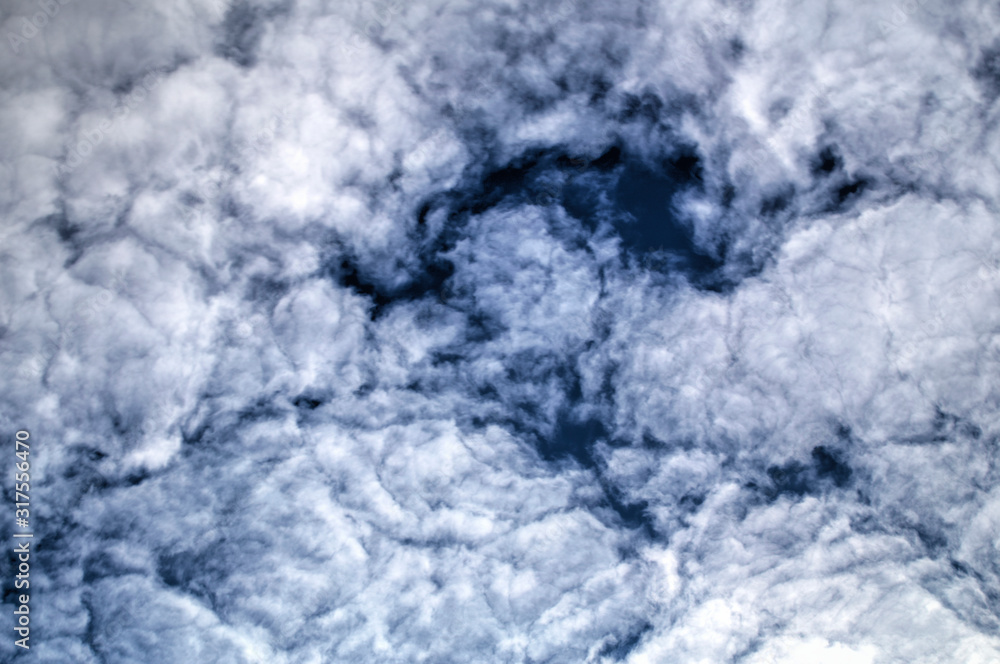 A background of clouds on blue sky