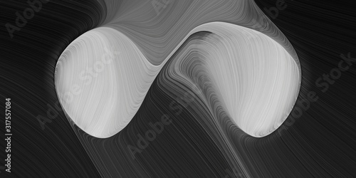 graphic design background with contemporary waves design with ash gray, very dark green and dim gray color. can be used as card, wallpaper or background texture © Eigens