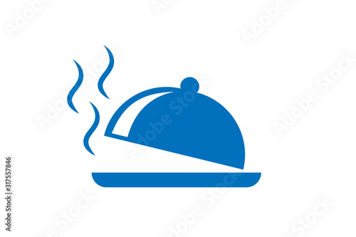 Hot food dish icon vector 