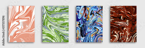 Abstract liquid marble background. Liquid marble texture, waves. Applicable for cover design, invitations, presentations, flyers, posters, business cards. Contemporary art. Vector illustration EPS 10.