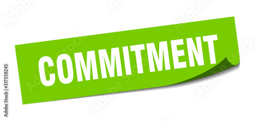 commitment sticker. commitment square sign. commitment. peeler