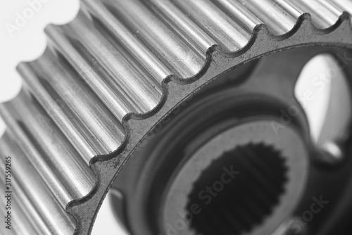 a gear photographed in close-up
