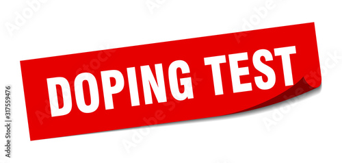 doping test sticker. doping test square sign. doping test. peeler