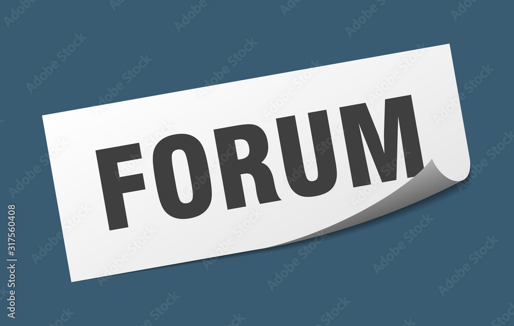 forum sticker. forum square sign. forum. peeler