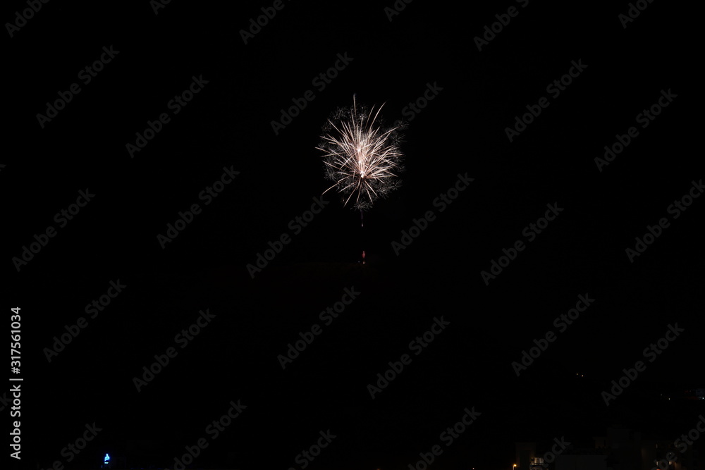Firework 1.1.2020 - Gran Canaria, Canary Islands, Spain Firework 1.1.2020 - Gran Canaria, Canary Islands, Spain