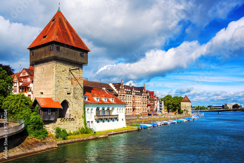 Medieval Rhine Gate Tower in Konstanz, Germany photo