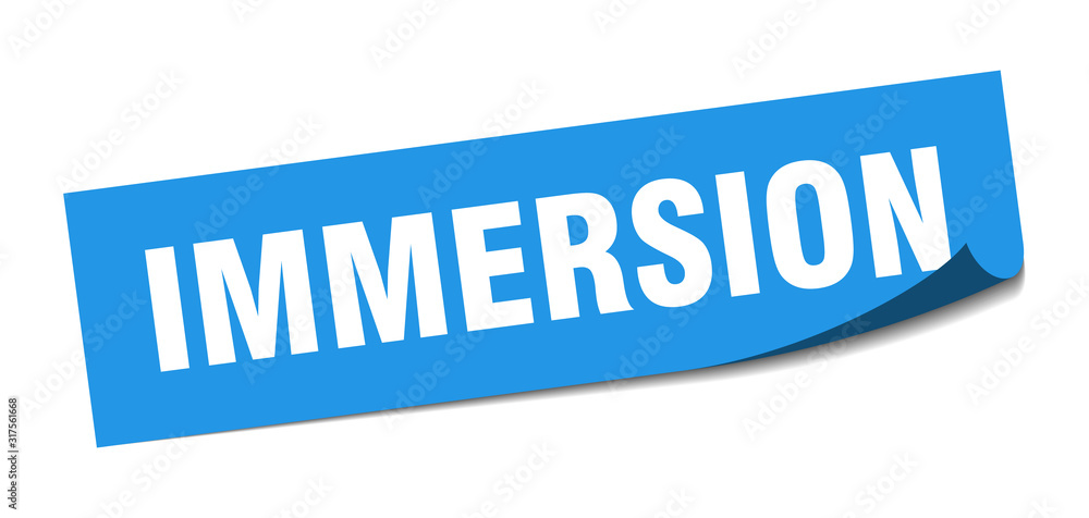 immersion sticker. immersion square sign. immersion. peeler immersion sticker. immersion square sign. immersion. peeler