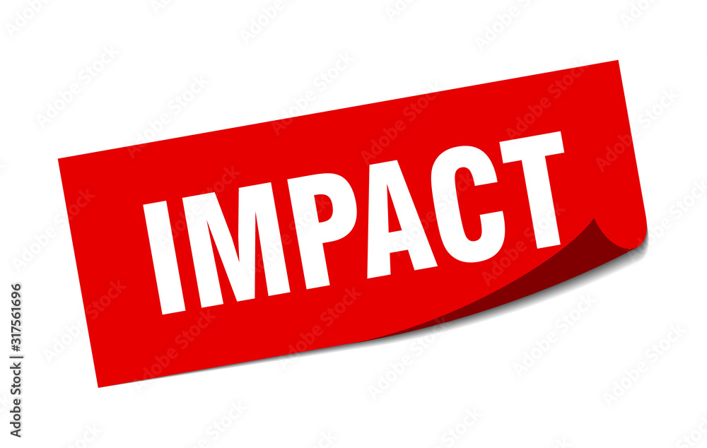 impact sticker. impact square sign. impact. peeler - obrazy, fototapety, plakaty 