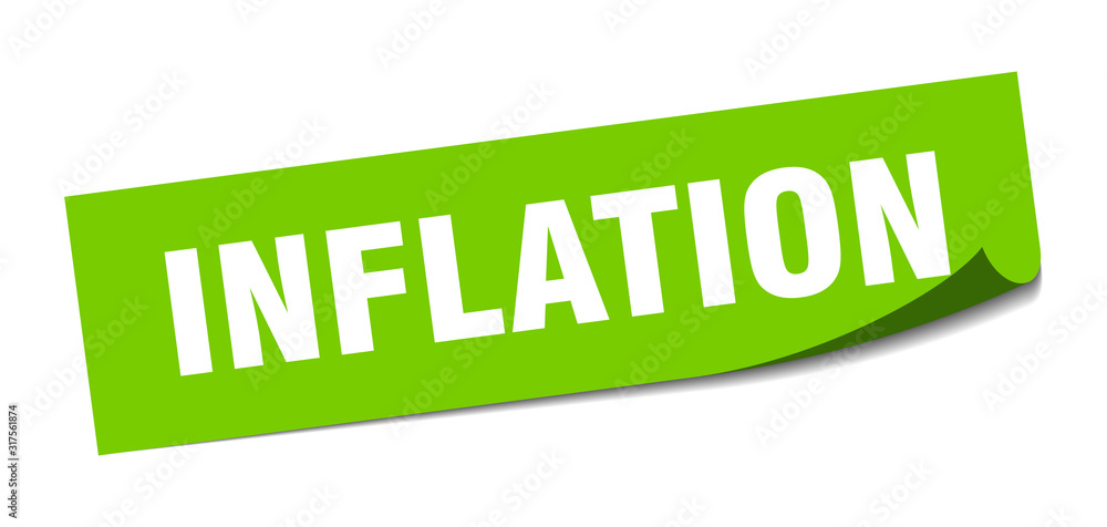 inflation sticker. inflation square sign. inflation. peeler