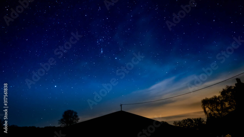 Barn Night Sky