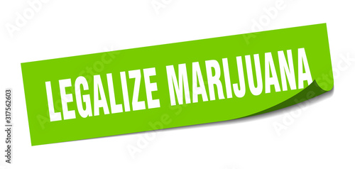 legalize marijuana sticker. legalize marijuana square sign. legalize marijuana. peeler