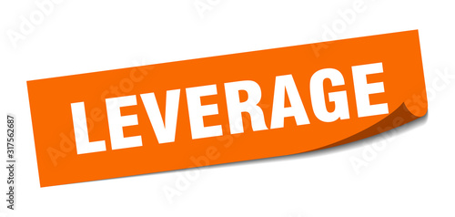 leverage sticker. leverage square sign. leverage. peeler
