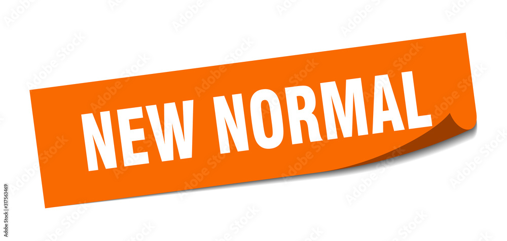 new normal sticker. new normal square sign. new normal. peeler new normal sticker. new normal square sign. new normal. peeler