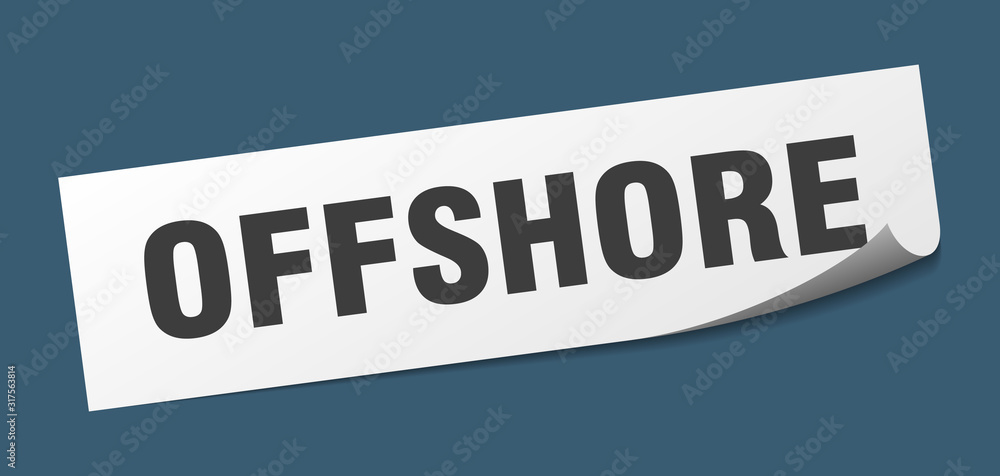 offshore sticker. offshore square sign. offshore. peeler