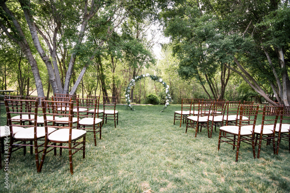 Outdoor wedding ceremony setup Outdoor wedding ceremony setup
