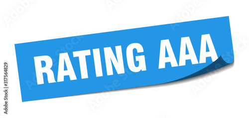 rating aaa sticker. rating aaa square sign. rating aaa. peeler