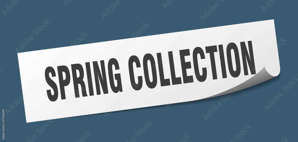 spring collection sticker. spring collection square sign. spring collection. peeler