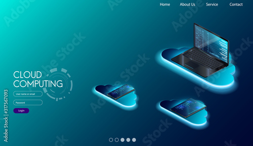 Mobile global internet communications. World wide web on phone via wireless satellite network technology. Smartphone digital connection at clouds services of all earth. Holographic abstract interface.