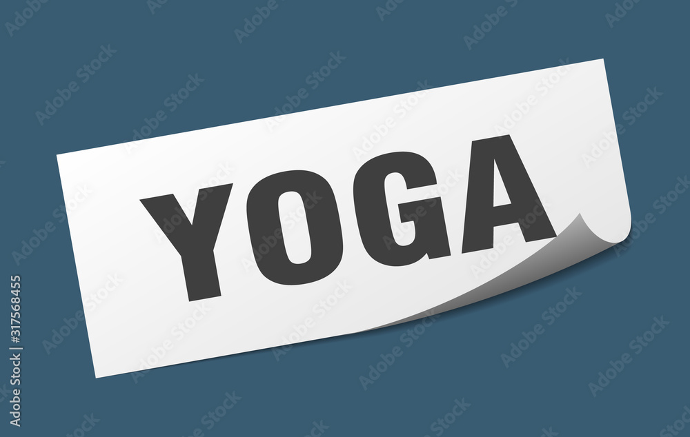 yoga sticker. yoga square sign. yoga. peeler yoga sticker. yoga square sign. yoga. peeler