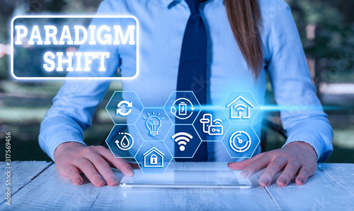 Φωτογραφία Text sign showing Paradigm Shift