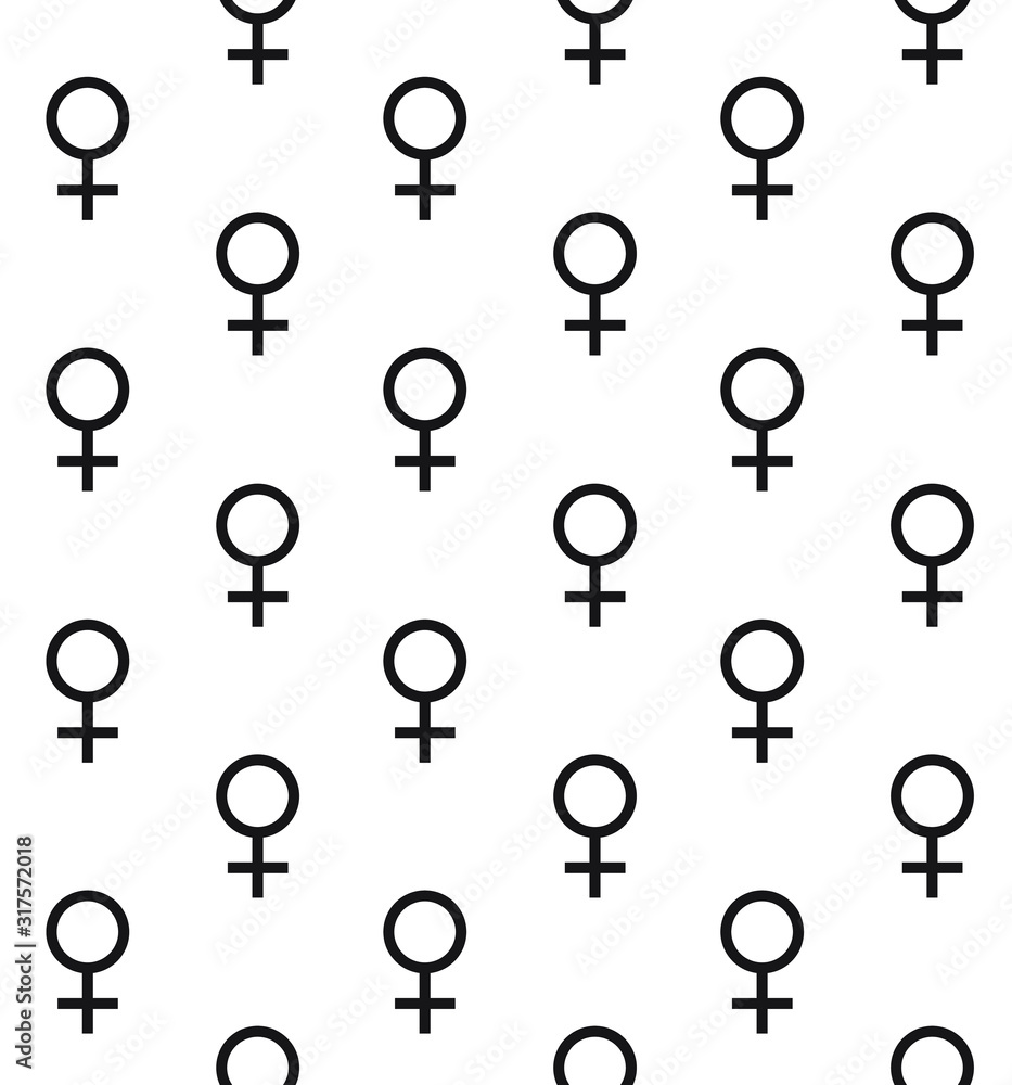 Vector seamless pattern of black woman symbol isolated on white background Vector seamless pattern of black woman symbol isolated on white background