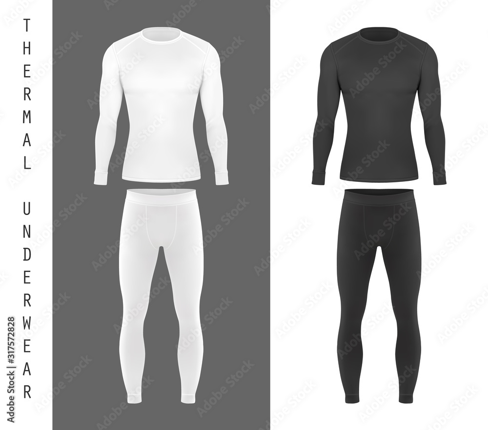 Thermal underwear top shirt and pants mockup Thermal underwear top shirt and pants mockup