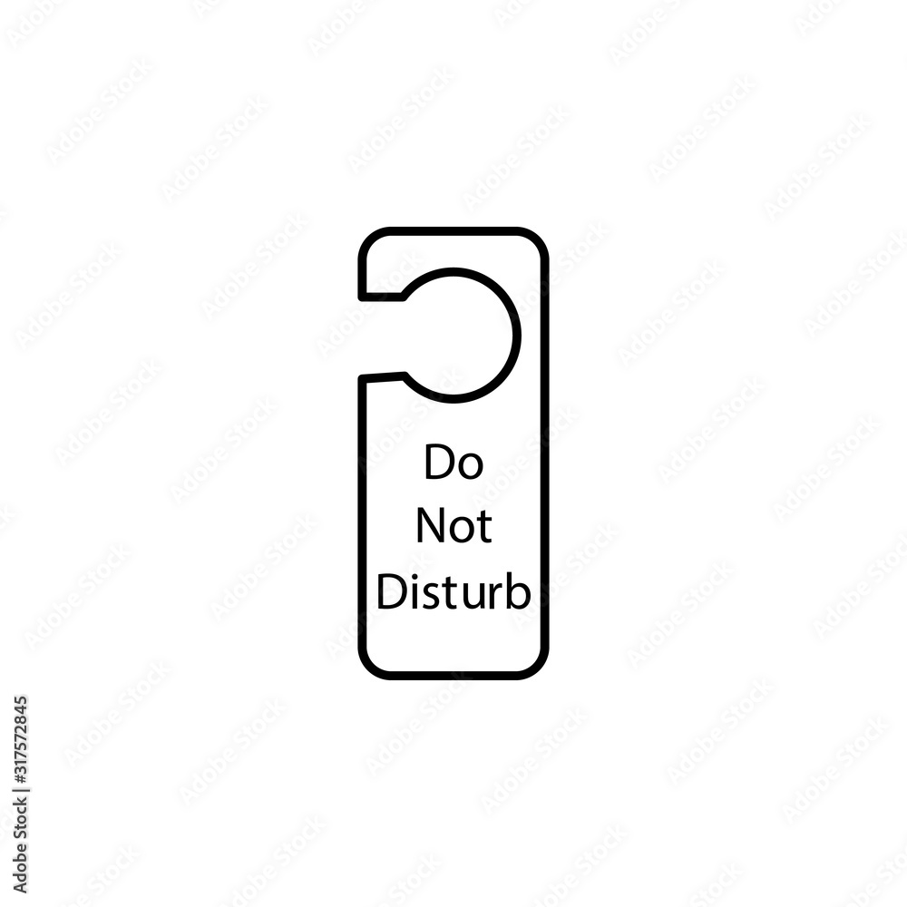 do not disturb line icon. Elements of wedding illustration icons. Signs, symbols can be used for web, logo, mobile app, UI, UX do not disturb line icon. Elements of wedding illustration icons. Signs, symbols can be used for web, logo, mobile app, UI, UX
