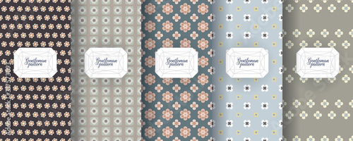 Set of seamless patterns for men s clothing, ties, tuxedos, t-shirts.