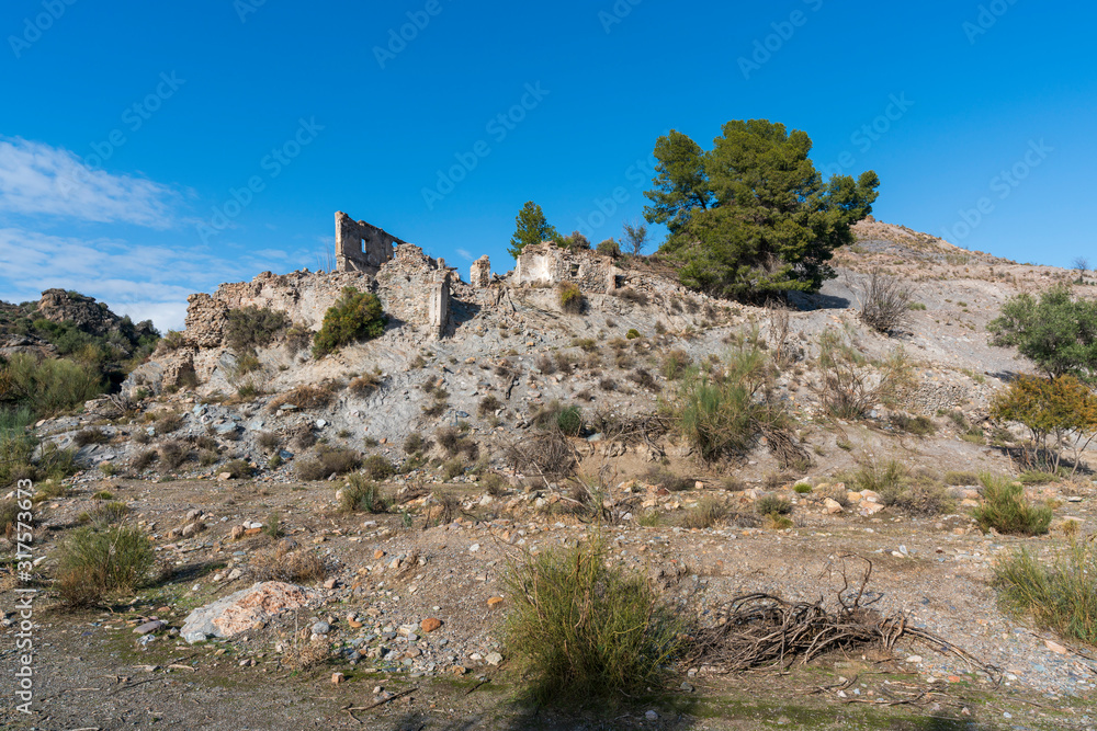 ruins of an old inn on the Jorairatar river (Ugijar) Spain