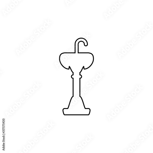 Sink icon. Faucet sign. Bathroom furniture symbol. Logo design element